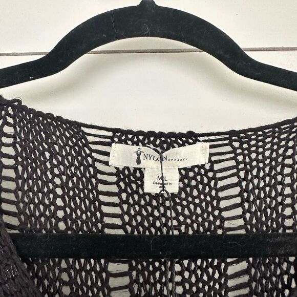 Nylon Apparel Women’s Medium/Large Black Boho Fringe Tank New NWT - Picture 2 of 5